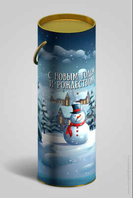 Новогодний тубус «Городская ёлка», 120х345